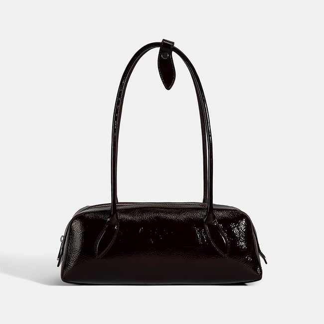  Kadın Bordo Rugan Deri Omuz Çantası