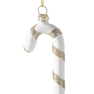  CANDY CANE AĞAÇ SÜSÜ BEYAZ 12 CM