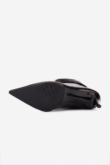  Valmenti Kadın Hakiki Deri Kahverengi Topuklu Çizme