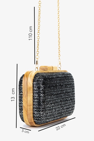  Valmenti Kadın Vegan Siyah Abiye Çanta