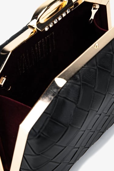  Valmenti Kadın Vegan Siyah Abiye Çanta