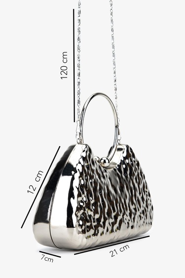  Valmenti Kadın Vegan Gri Abiye Çanta