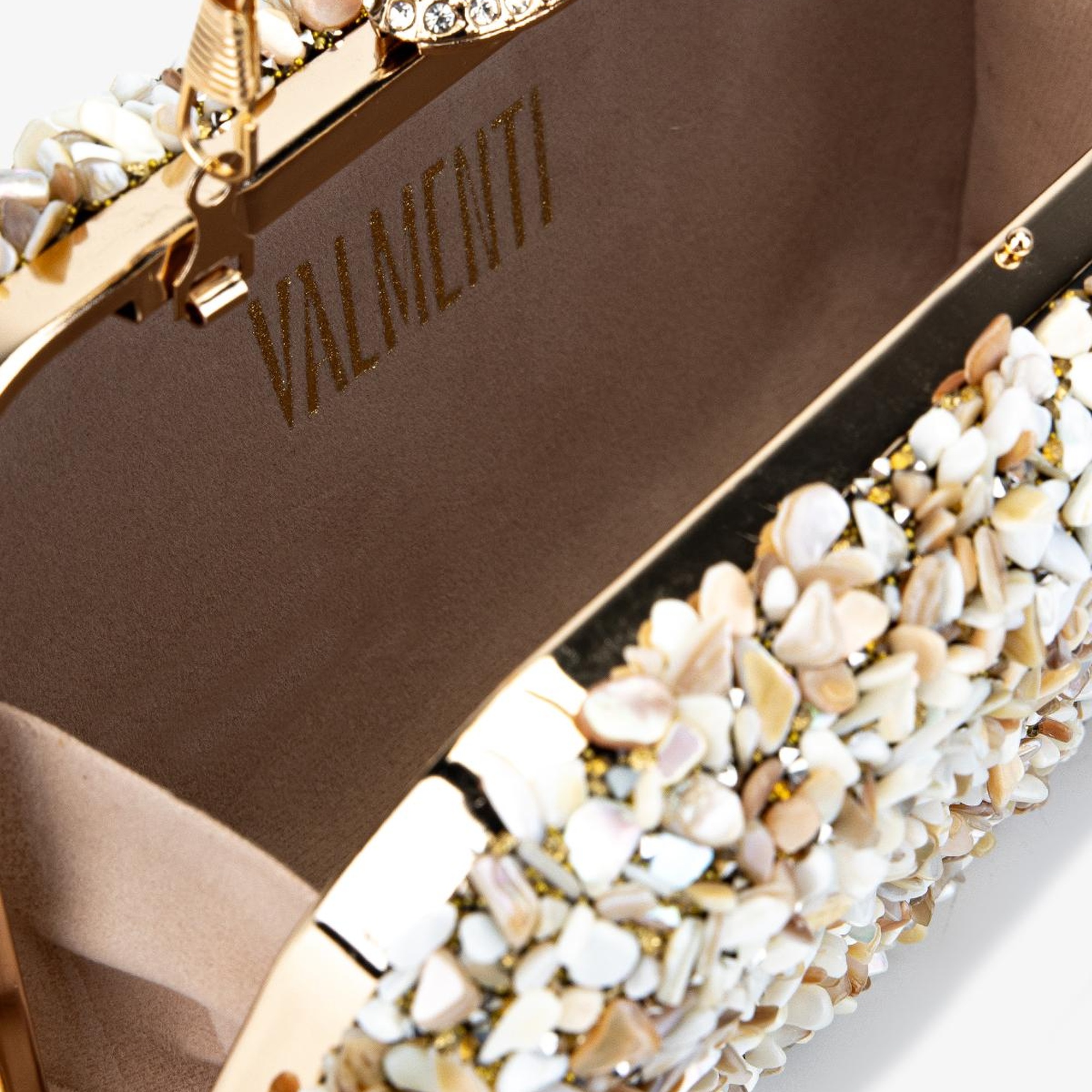 Valmenti Kadın Vegan Bej Abiye Çanta