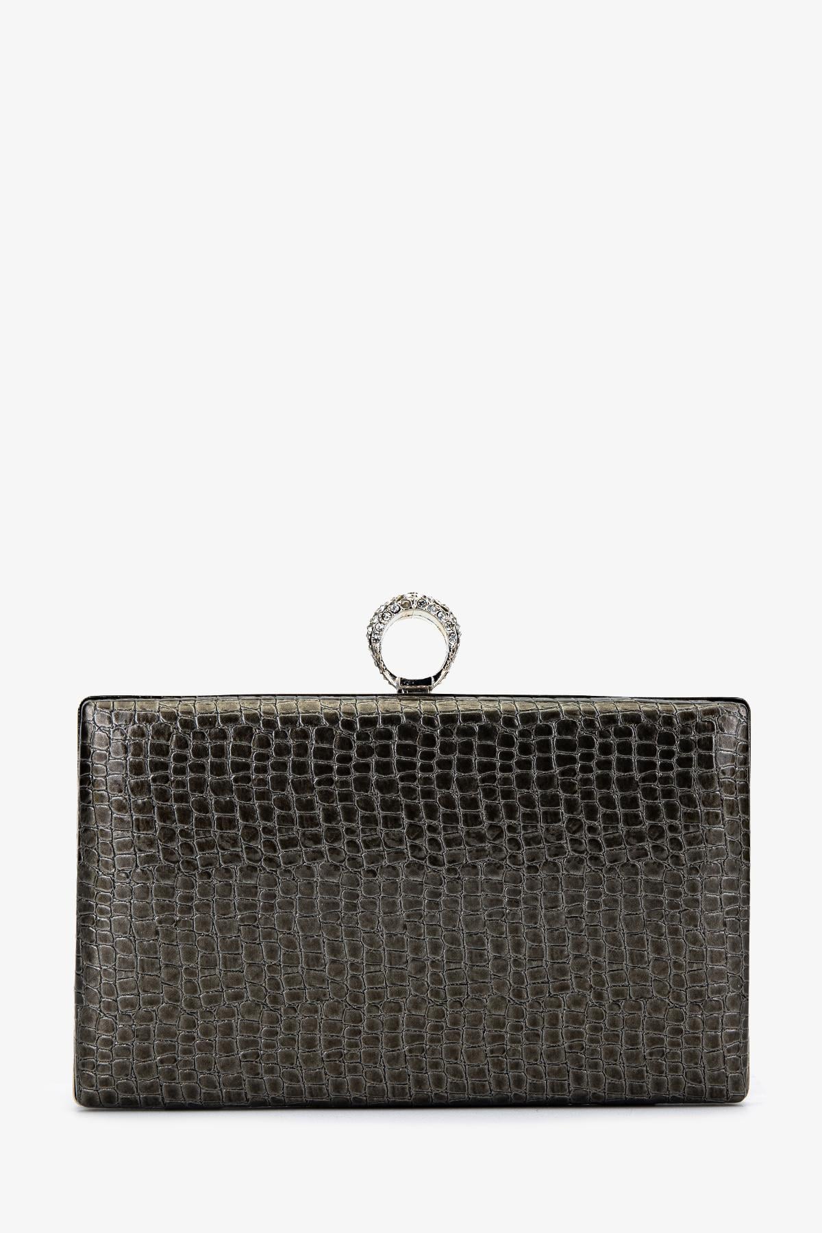  Valmenti Kadın Vegan Gri Abiye Çanta