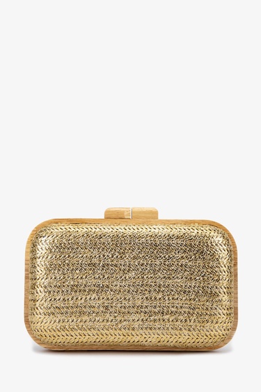  Valmenti Kadın Vegan Gold Abiye Çanta