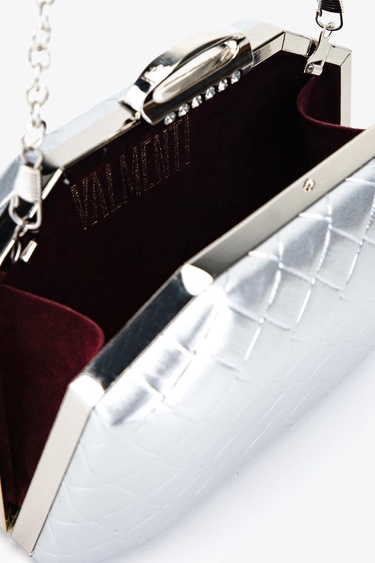  Valmenti Kadın Vegan Gümüş Abiye Çanta