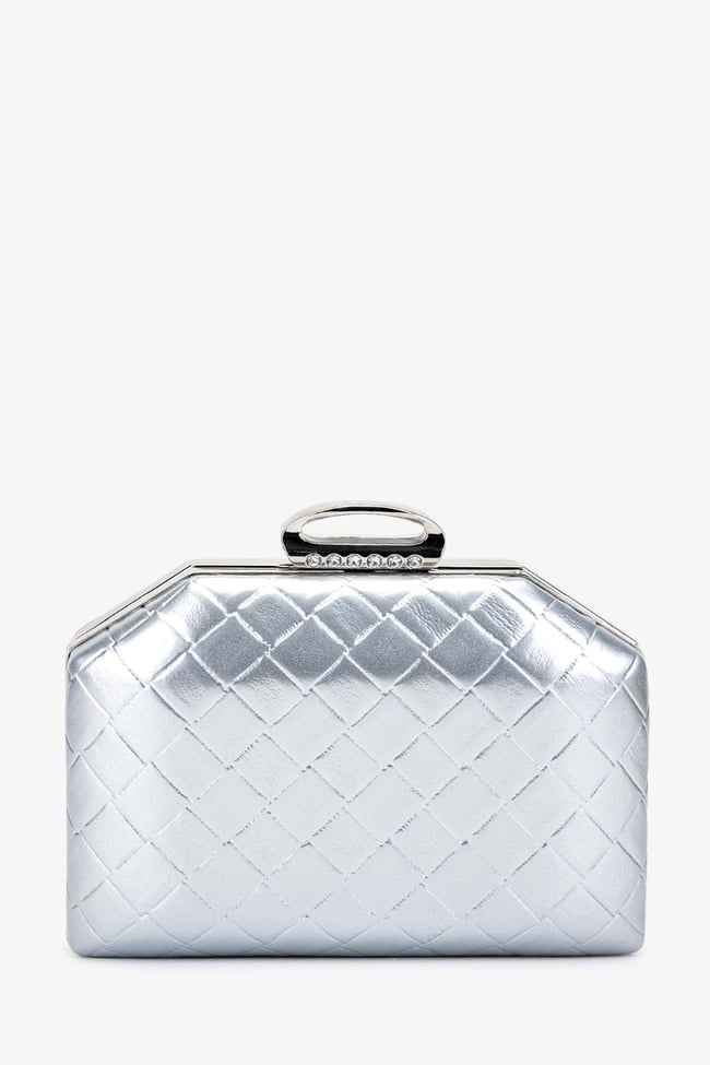  Valmenti Kadın Vegan Gümüş Abiye Çanta