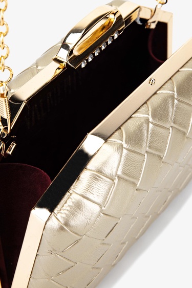  Valmenti Kadın Vegan Altın Abiye Çanta