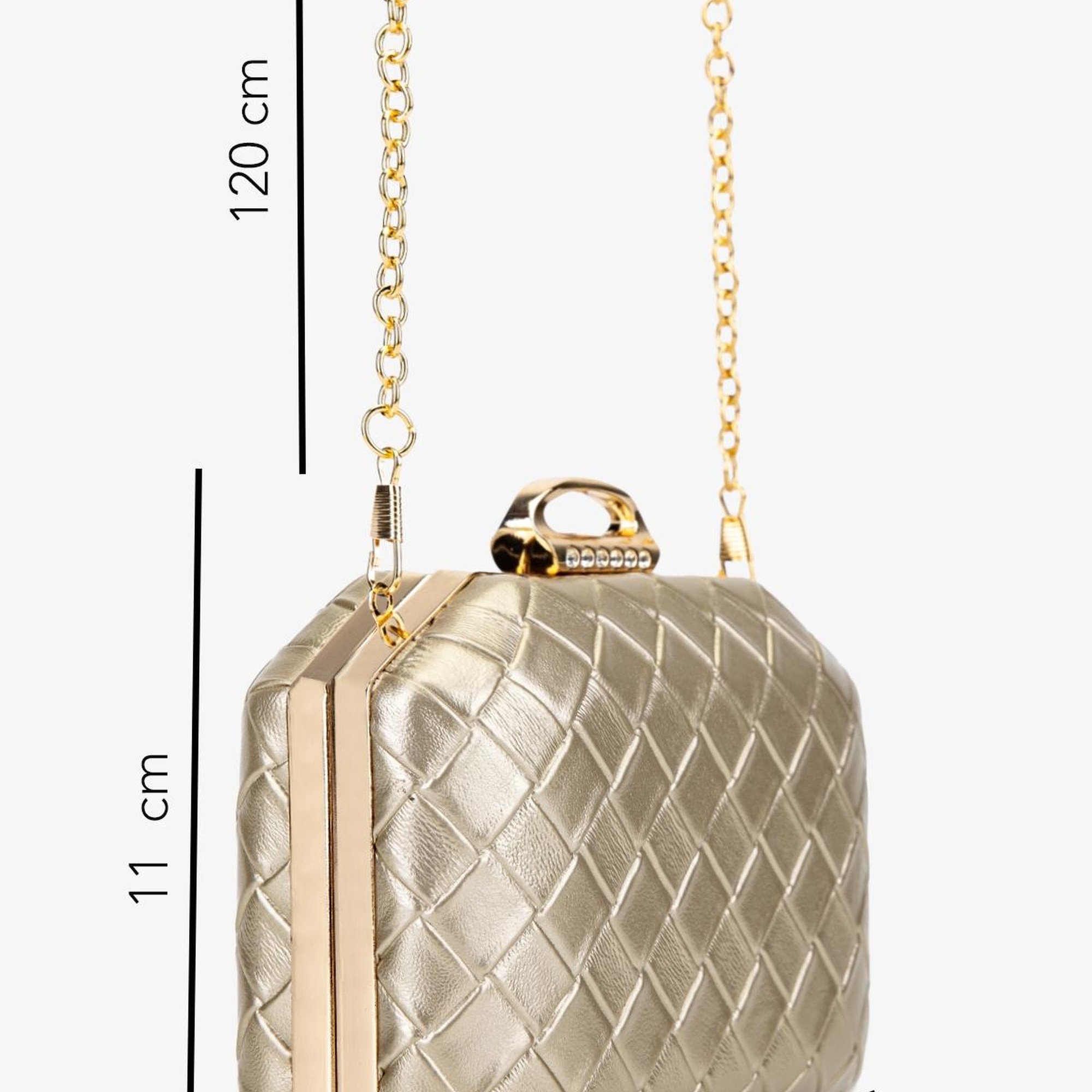 Valmenti Kadın Vegan Altın Abiye Çanta