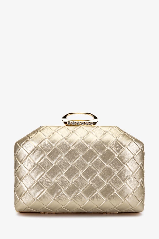  Valmenti Kadın Vegan Altın Abiye Çanta