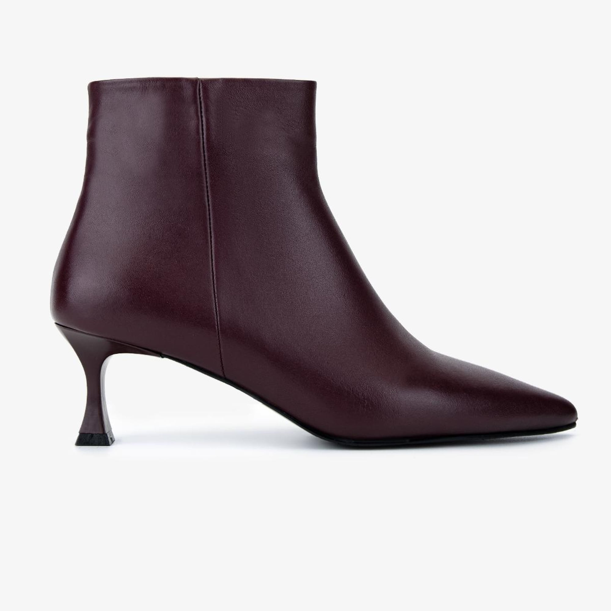 Valmenti Kadın Hakiki Deri Bordo Topuklu Bot