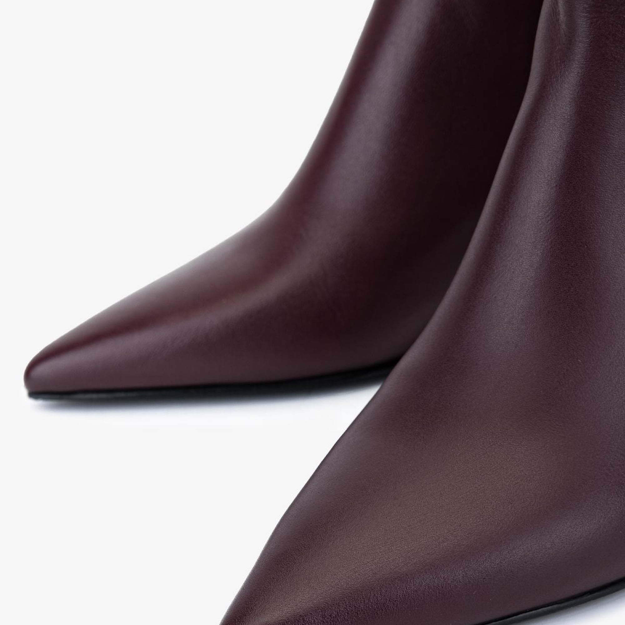 Valmenti Kadın Hakiki Deri Bordo Topuklu Bot