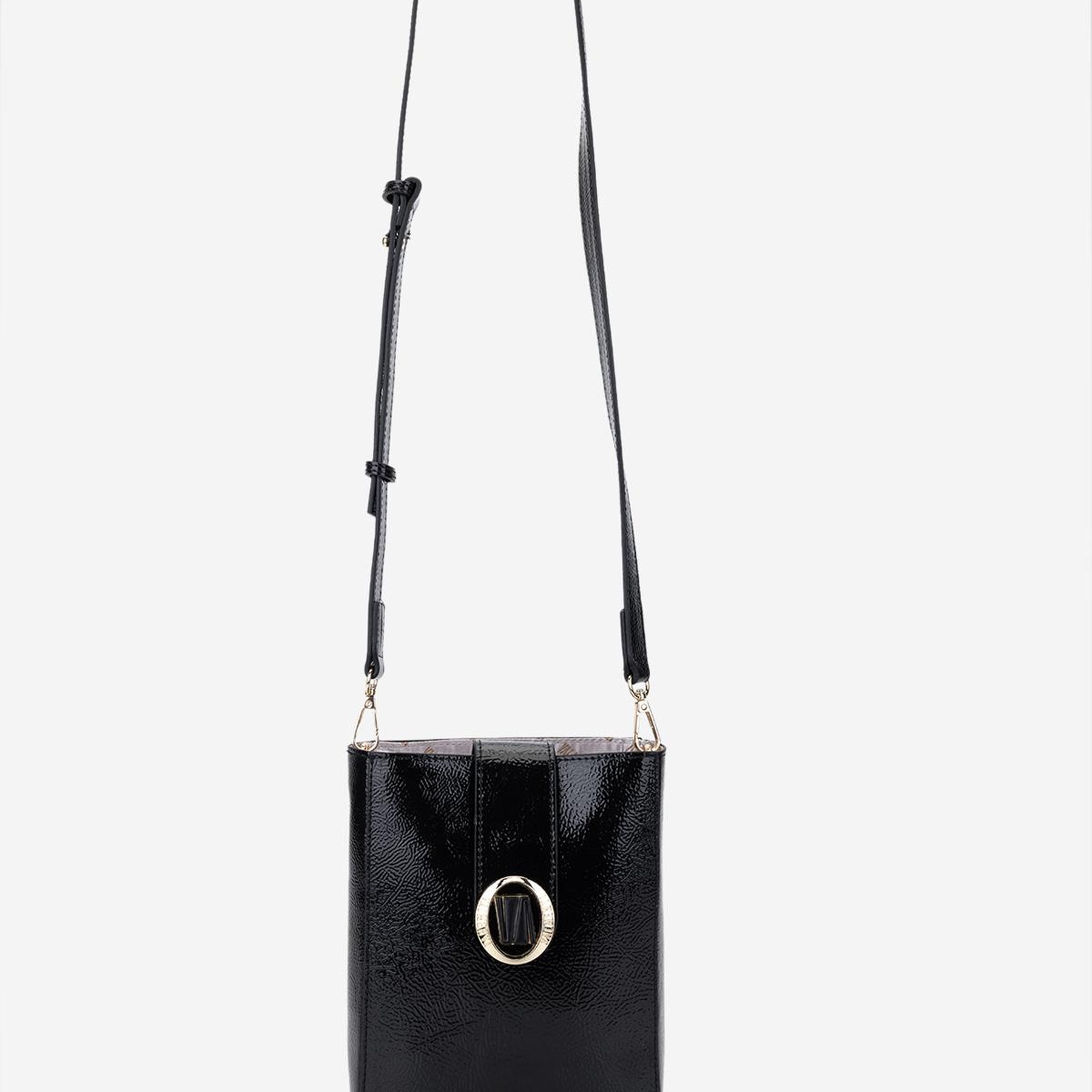 Valmenti Kadın Suni Deri Siyah Kırışık Rugan Postacı Çanta