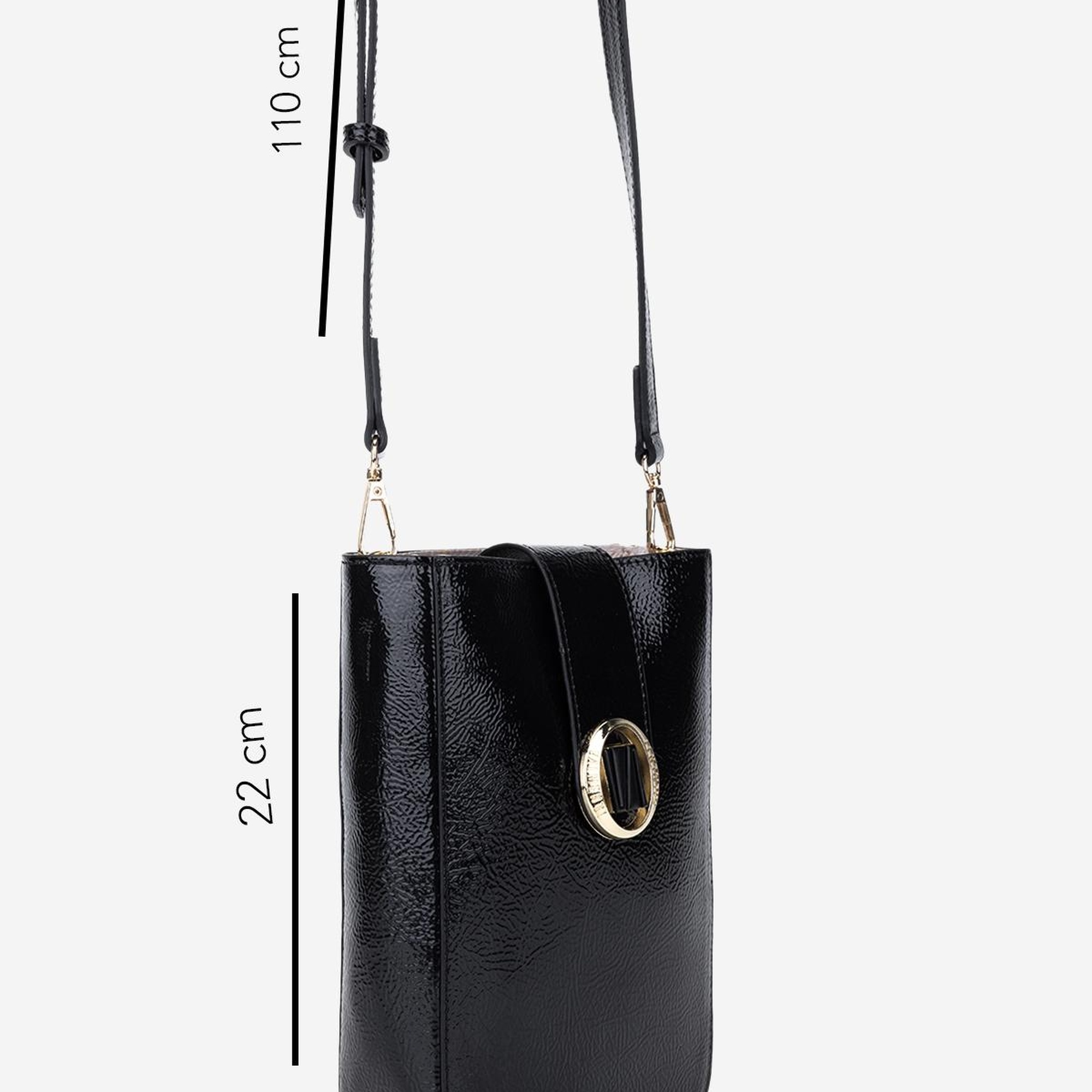 Valmenti Kadın Suni Deri Siyah Kırışık Rugan Postacı Çanta