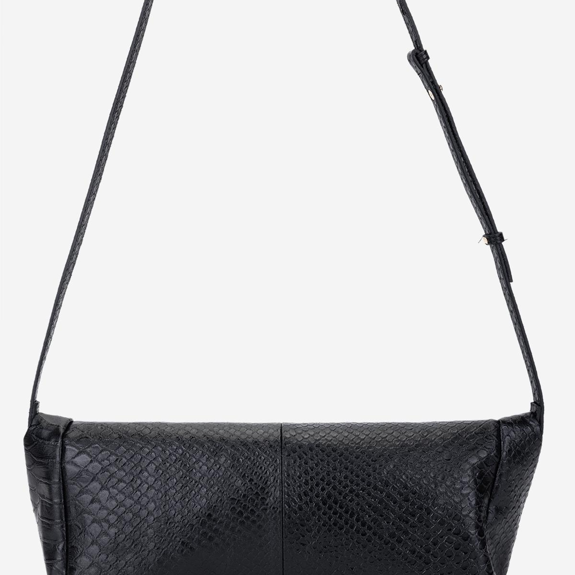 Valmenti Kadın Suni Deri Siyah Yılan Omuz Çanta