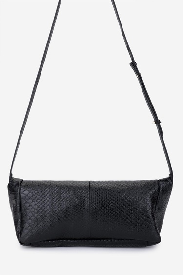  Valmenti Kadın Suni Deri Siyah Yılan Omuz Çanta