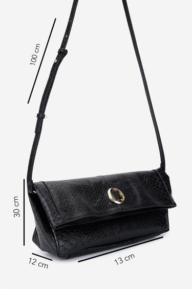  Valmenti Kadın Suni Deri Siyah Yılan Omuz Çanta