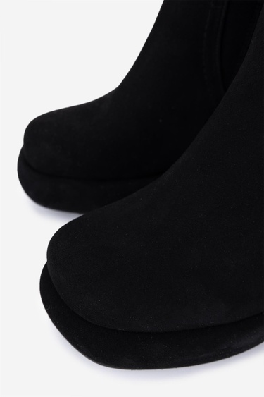  Valmenti Kadın Hakiki Deri Siyah Topuklu Çizme