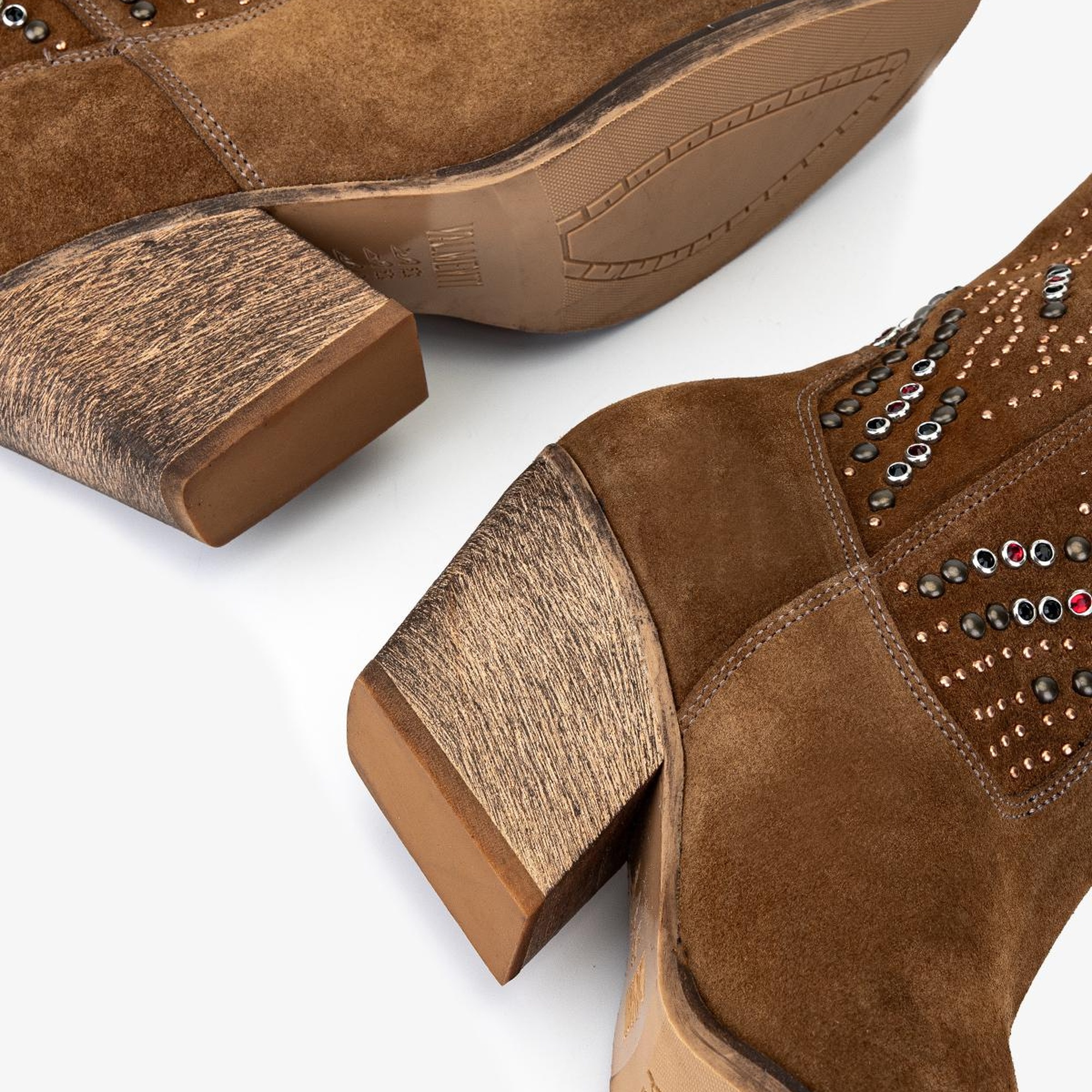 Valmenti Kadın Hakiki Deri Taba Süet Western Bot