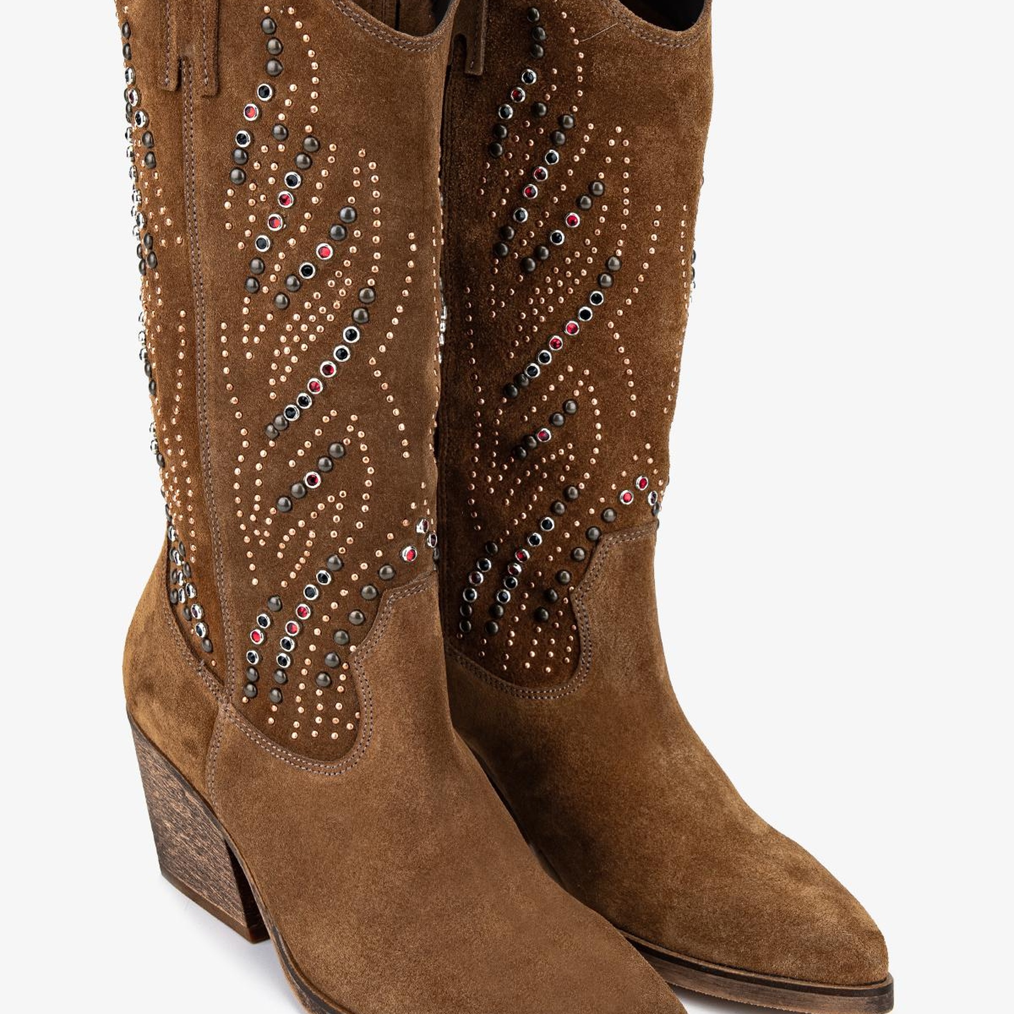 Valmenti Kadın Hakiki Deri Taba Süet Western Bot