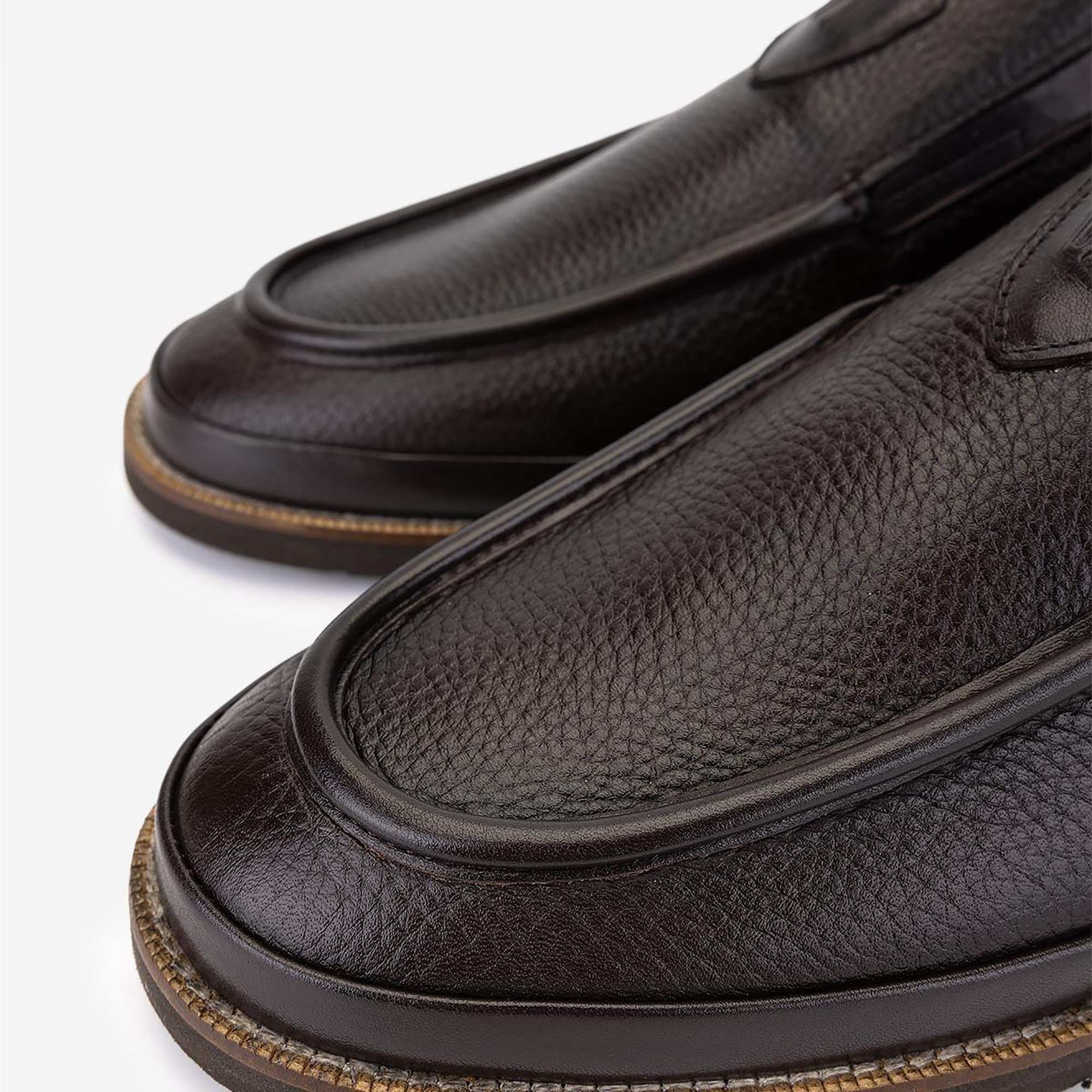 Valmenti Erkek Hakiki Deri Kahverengi Loafer Ayakkabı