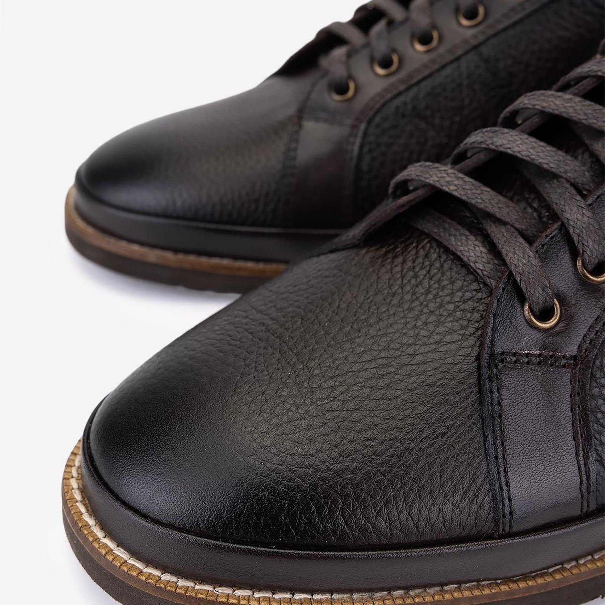 Valmenti Erkek Hakiki Deri Kahverengi Casual Ayakkabı