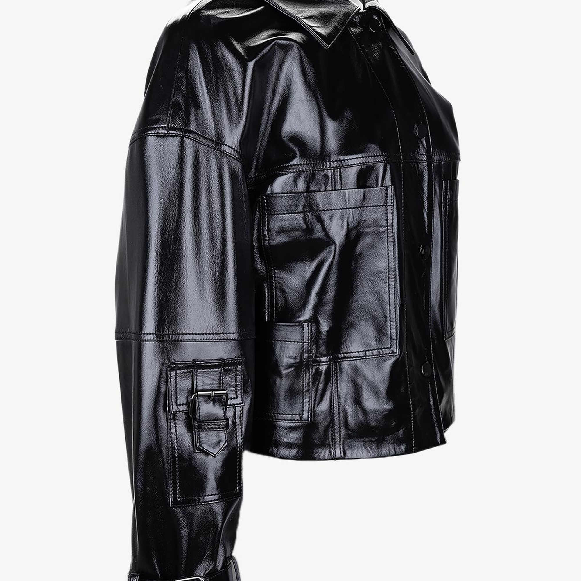 Valmenti Kadın Siyah Deri Mont