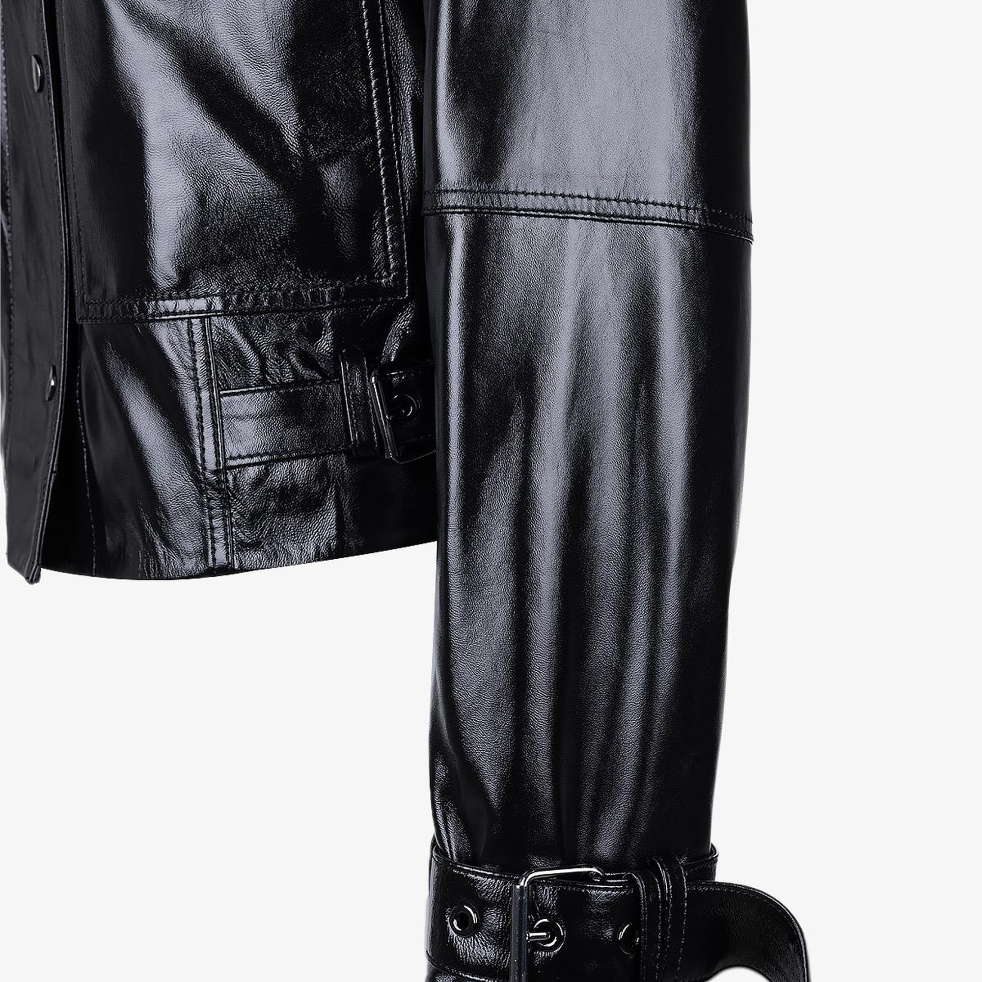 Valmenti Kadın Siyah Deri Mont