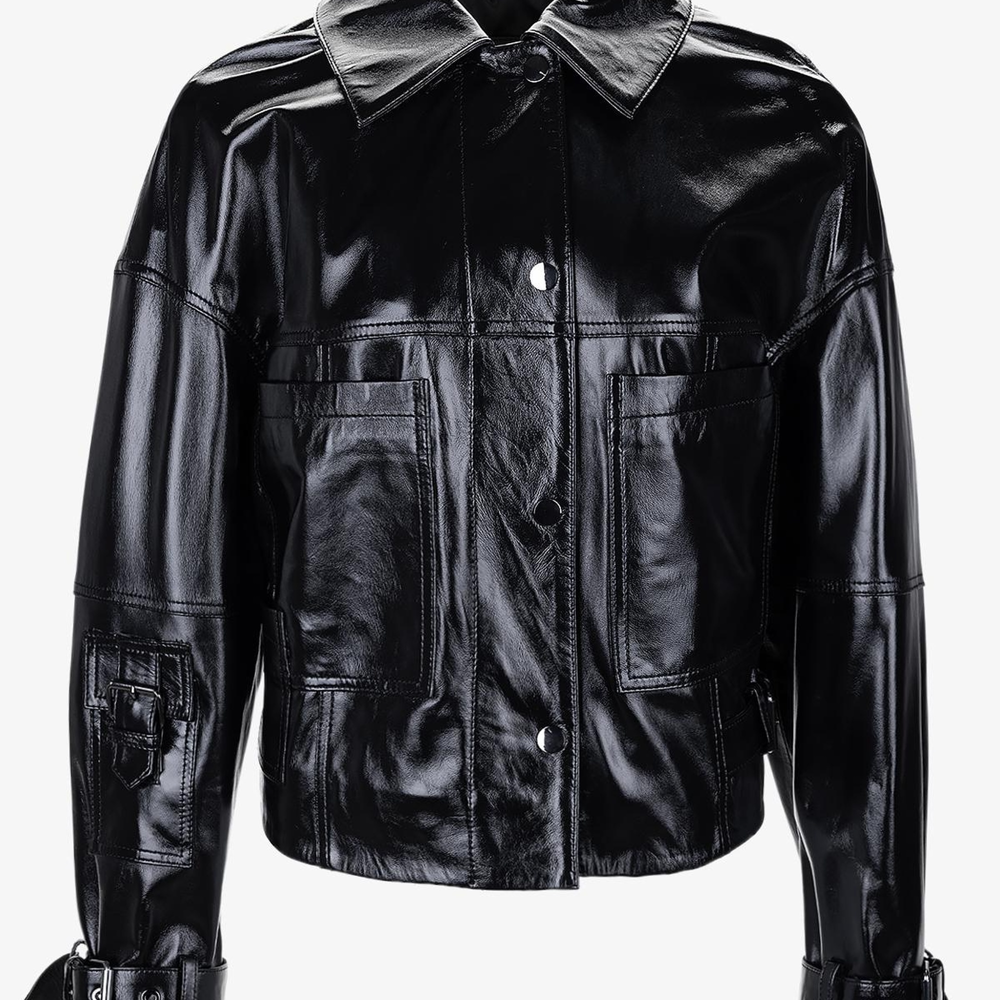 Valmenti Kadın Siyah Deri Mont