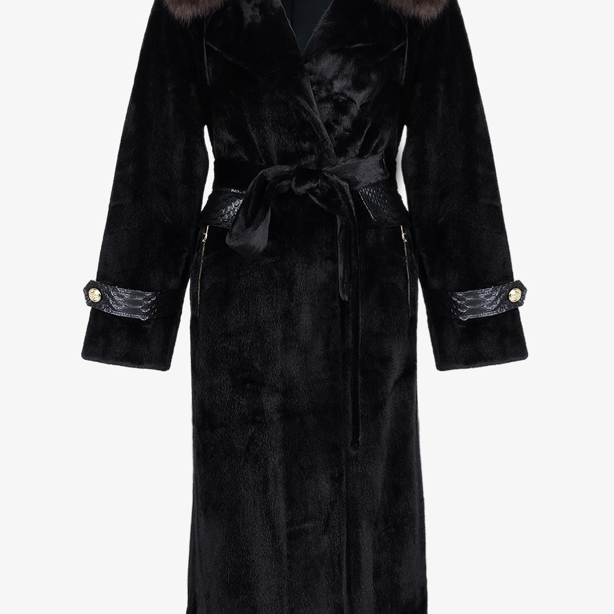 Valmenti Kadın Tekstil Siyah Kaban Mont