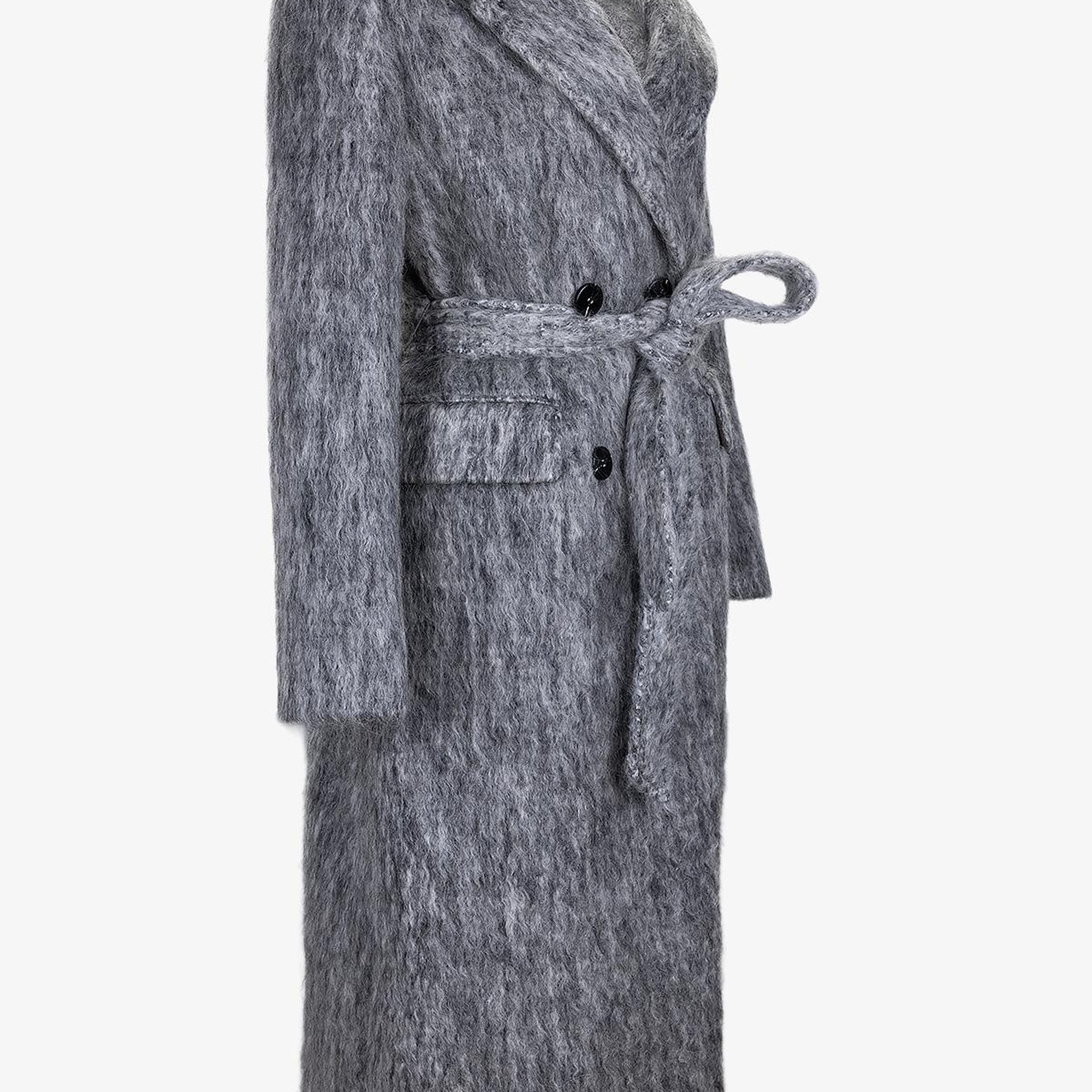 Valmenti Kadın Tekstil Gri Kaban Mont