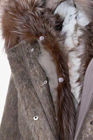  Valmenti Kadın Tekstil Bej Kaban Mont