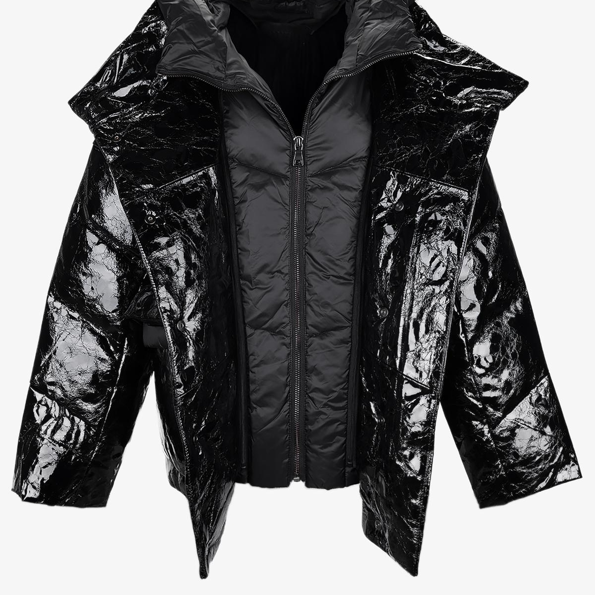 Valmenti Kadın Tekstil Siyah Mont