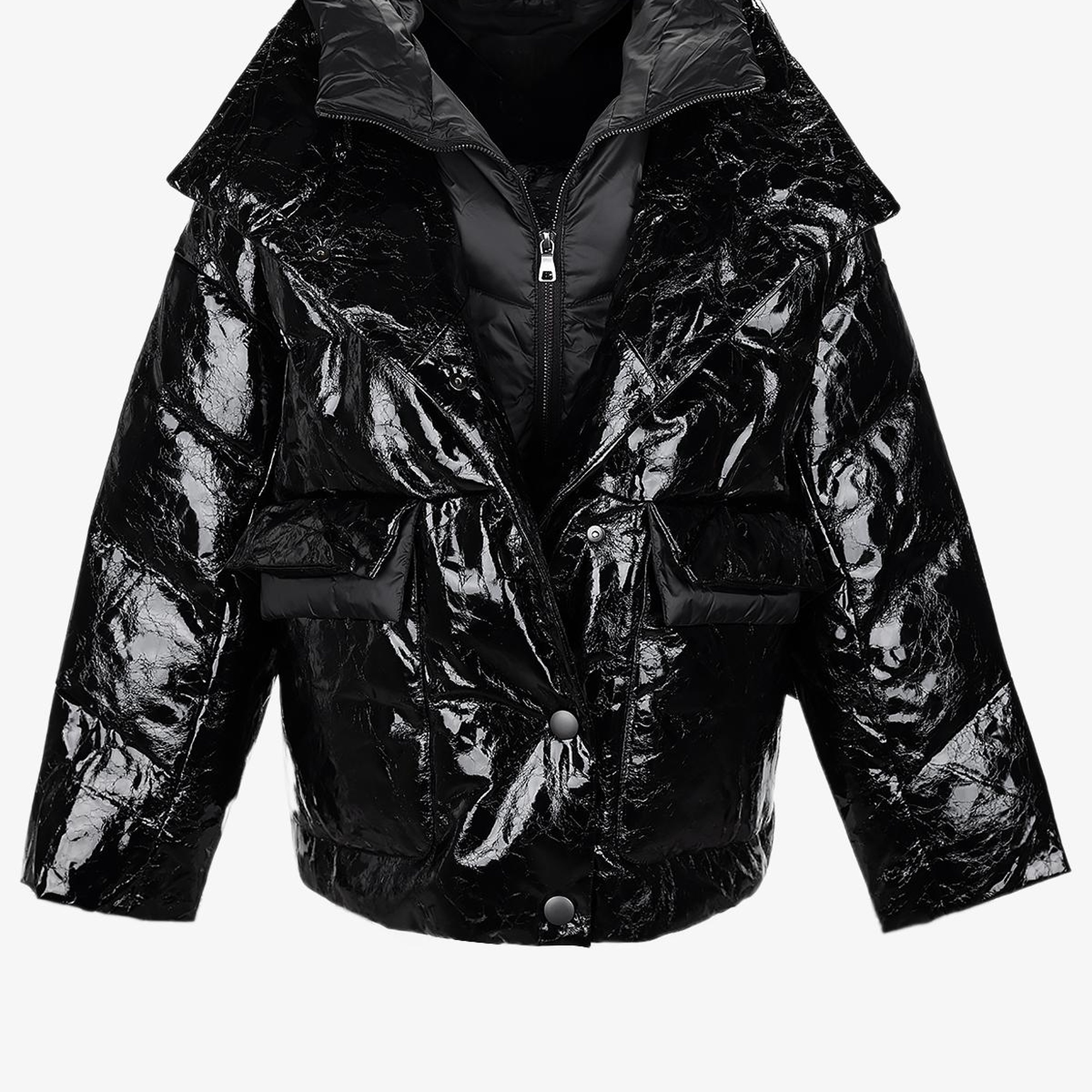 Valmenti Kadın Tekstil Siyah Mont