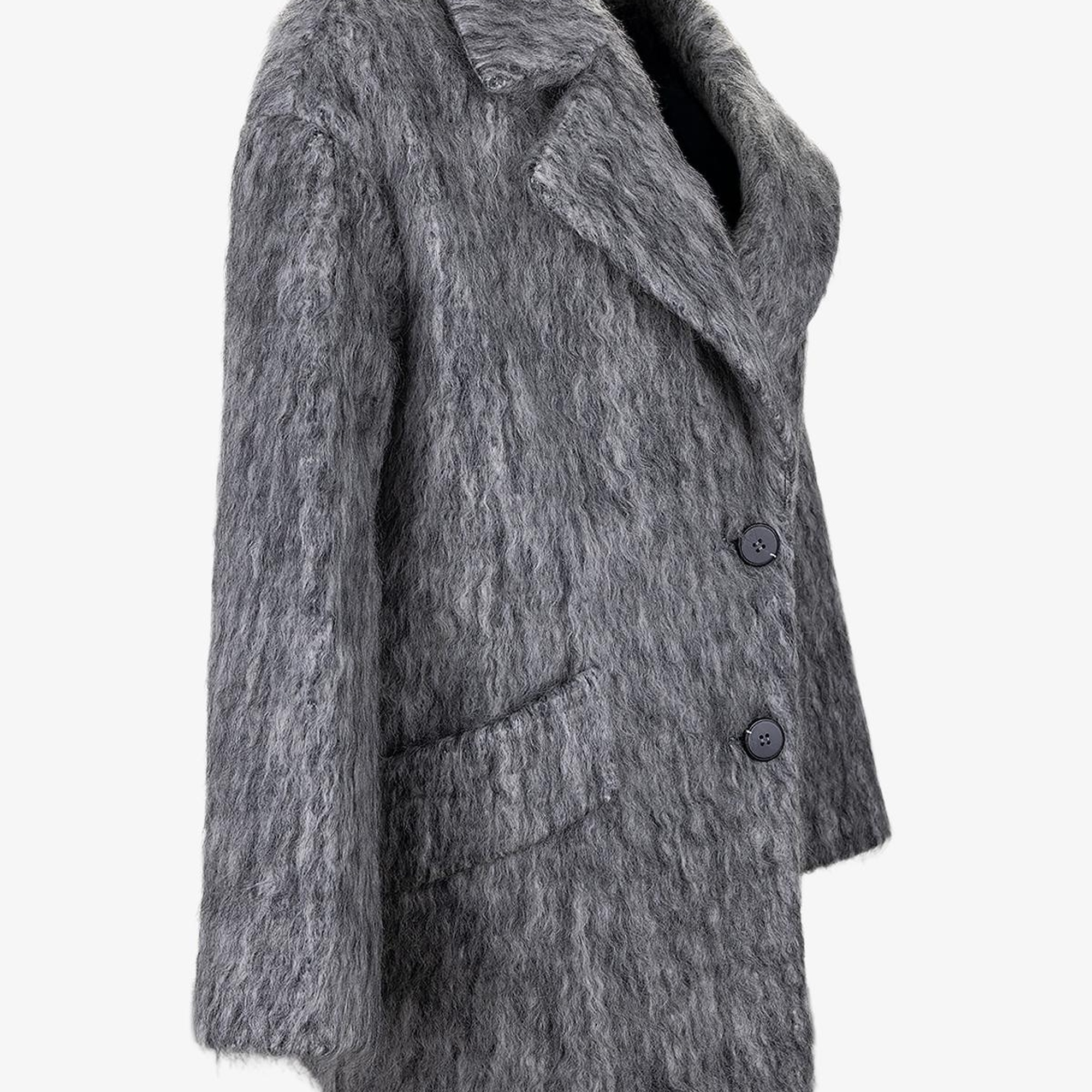 Valmenti Kadın Tekstil Gri Kaban Mont