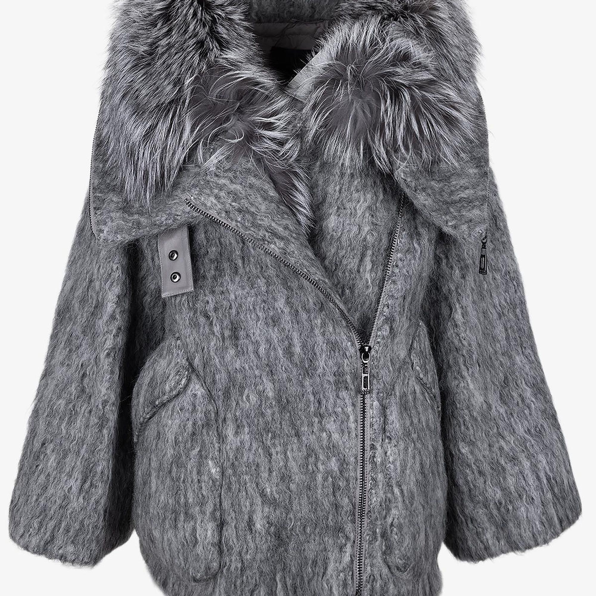 Valmenti Kadın Tekstil Gri Kaban Mont