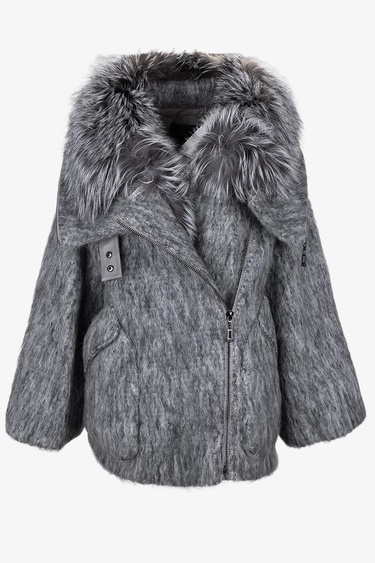  Valmenti Kadın Tekstil Gri Kaban Mont