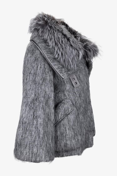  Valmenti Kadın Tekstil Gri Kaban Mont