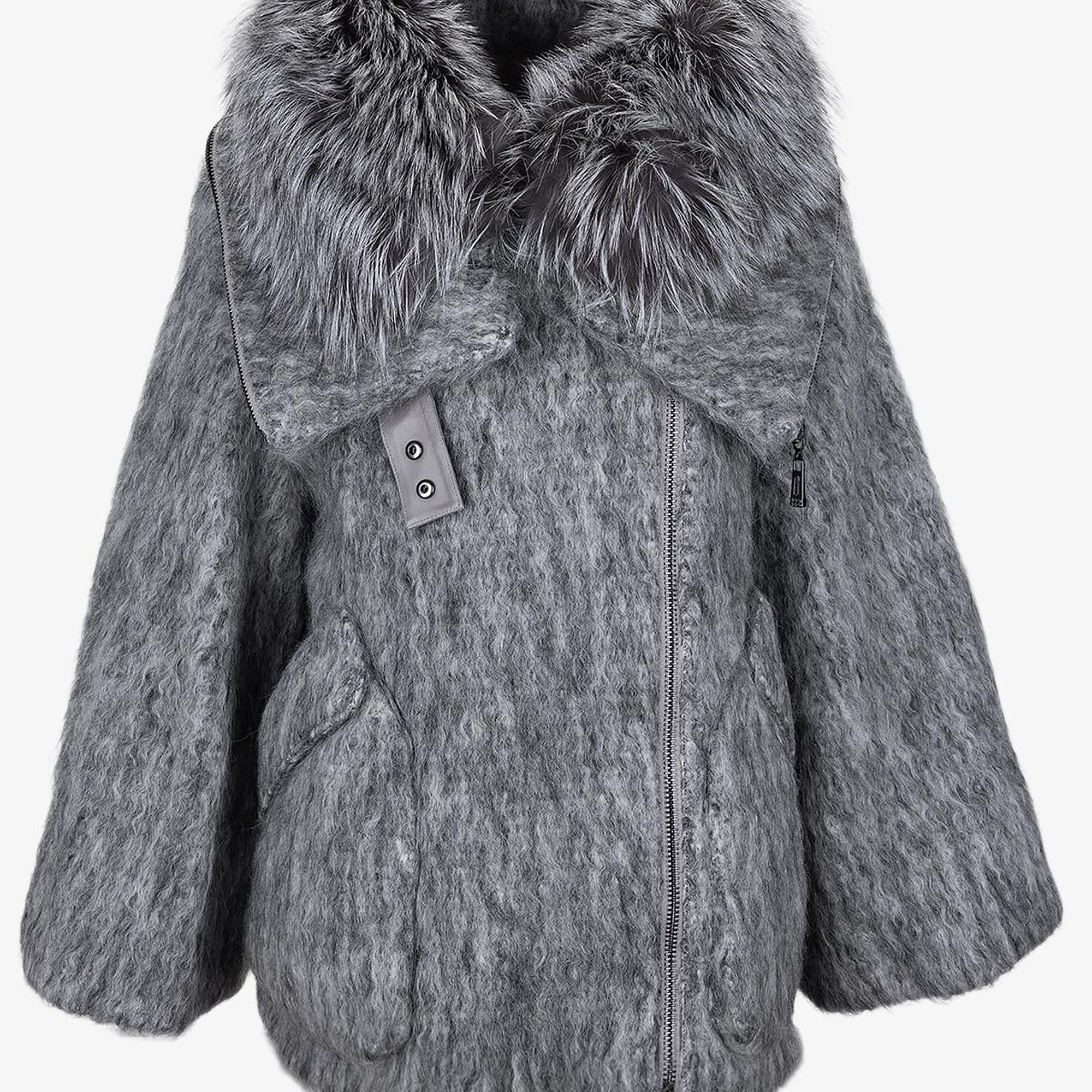 Valmenti Kadın Tekstil Gri Kaban Mont