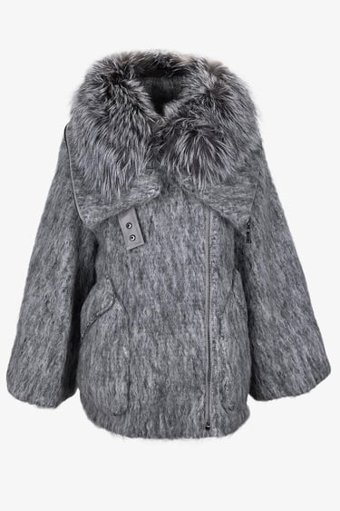  Valmenti Kadın Tekstil Gri Kaban Mont