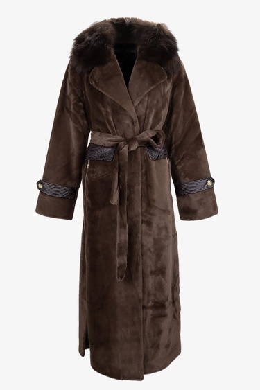  Valmenti Kadın Tekstil Konyak Kaban Mont