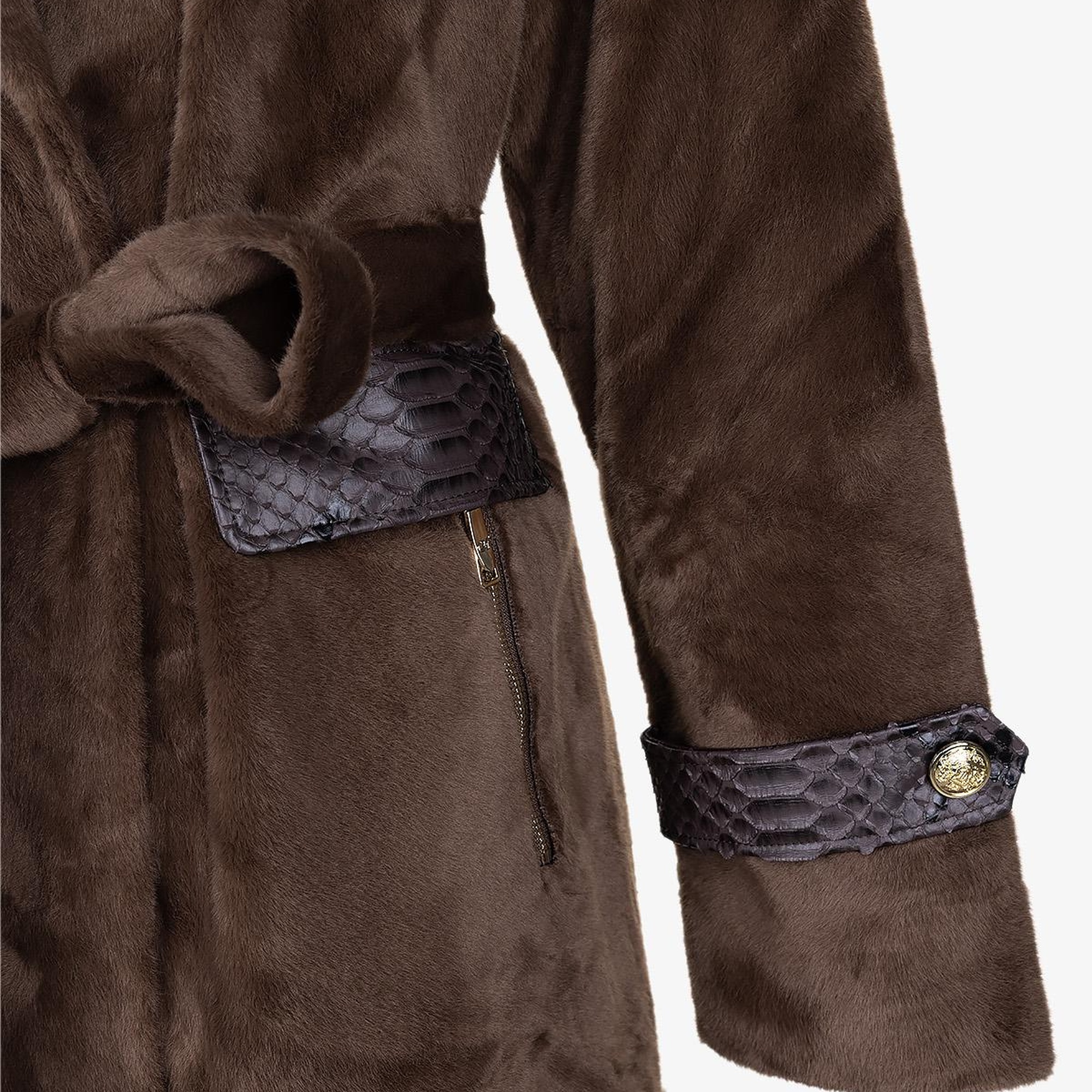 Valmenti Kadın Tekstil Konyak Kaban Mont