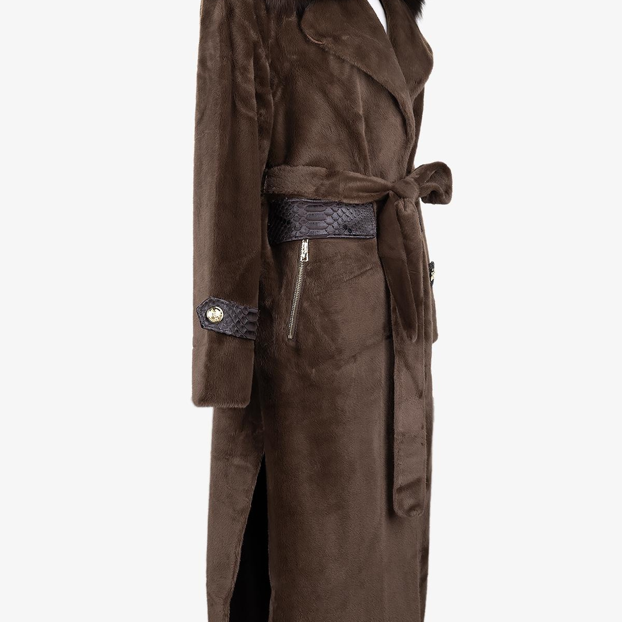 Valmenti Kadın Tekstil Konyak Kaban Mont