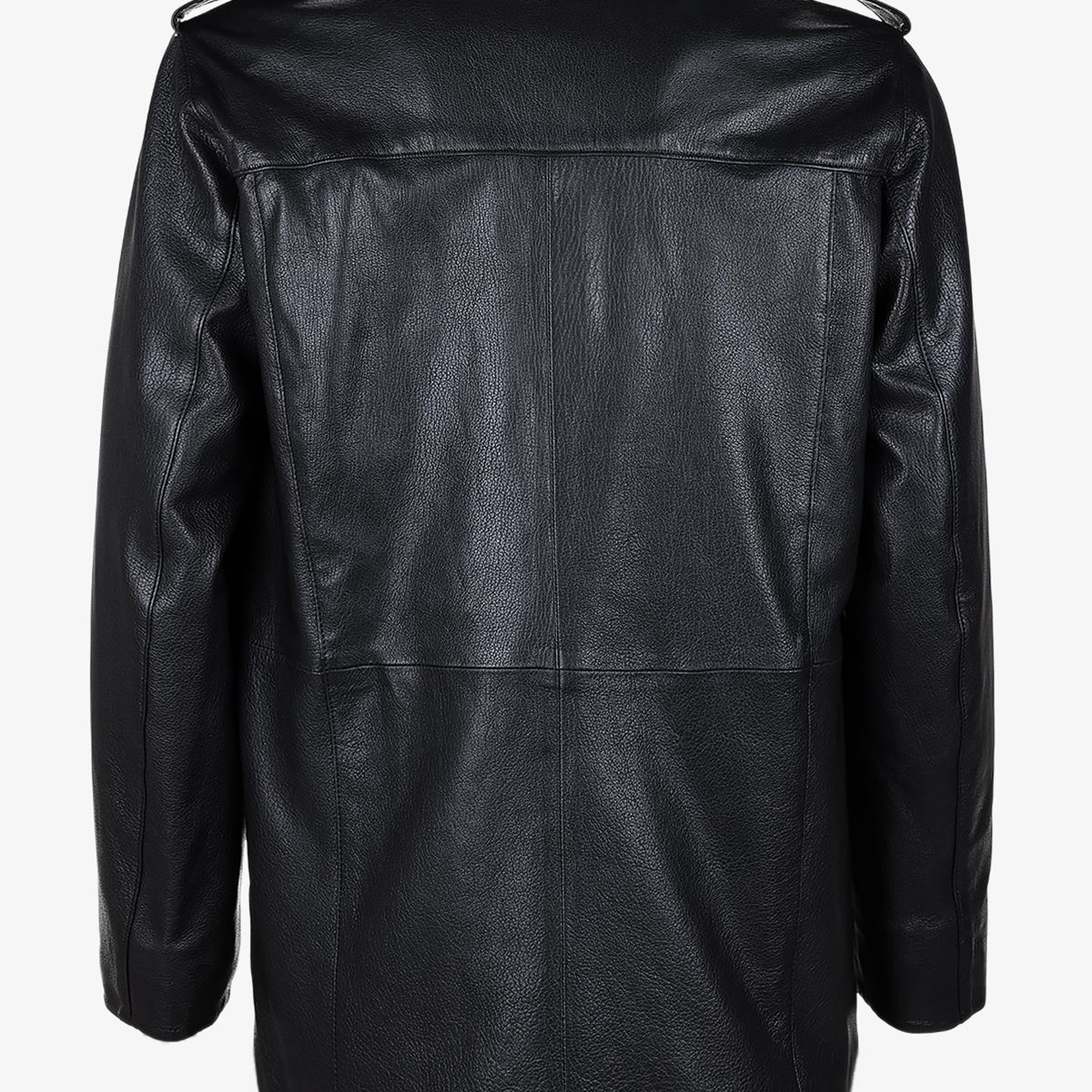 Valmenti Erkek Hakiki Deri Siyah Jumbo Mont