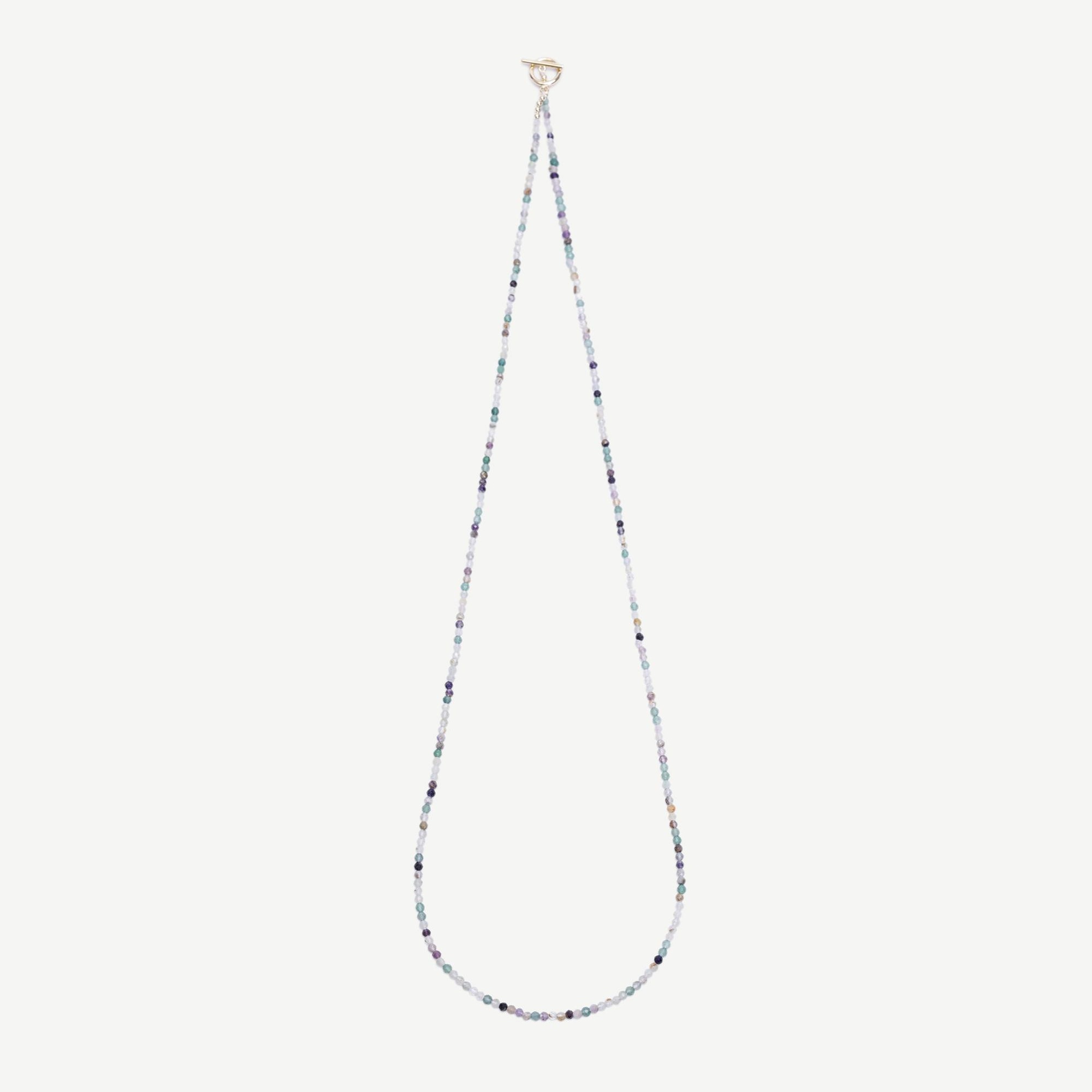 YARGICI Kapama Detaylı Uzun Doğal Taş Kolye