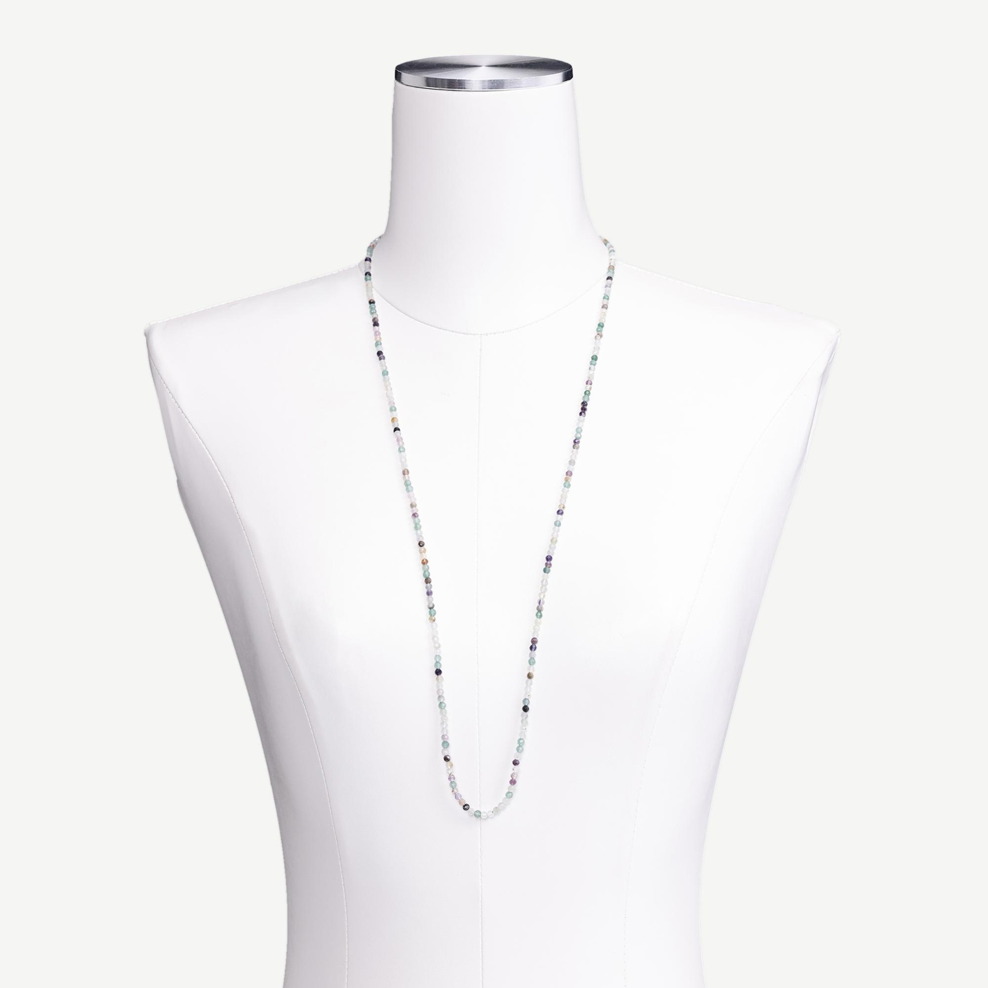 YARGICI Kapama Detaylı Uzun Doğal Taş Kolye