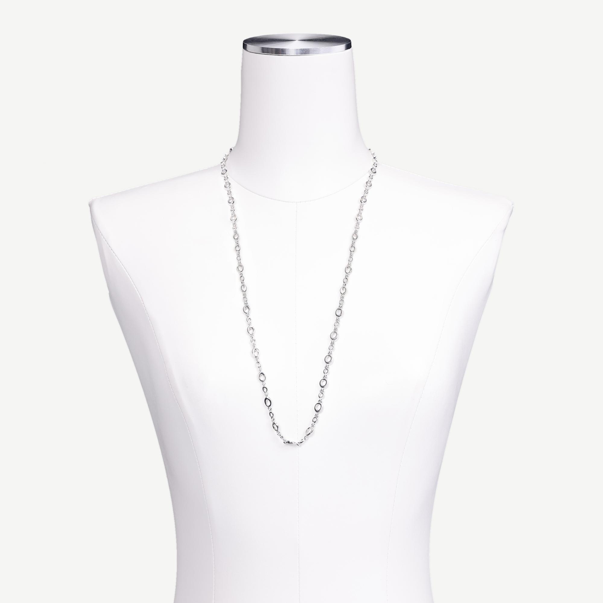 YARGICI Uzun Silver Zincir Kolye