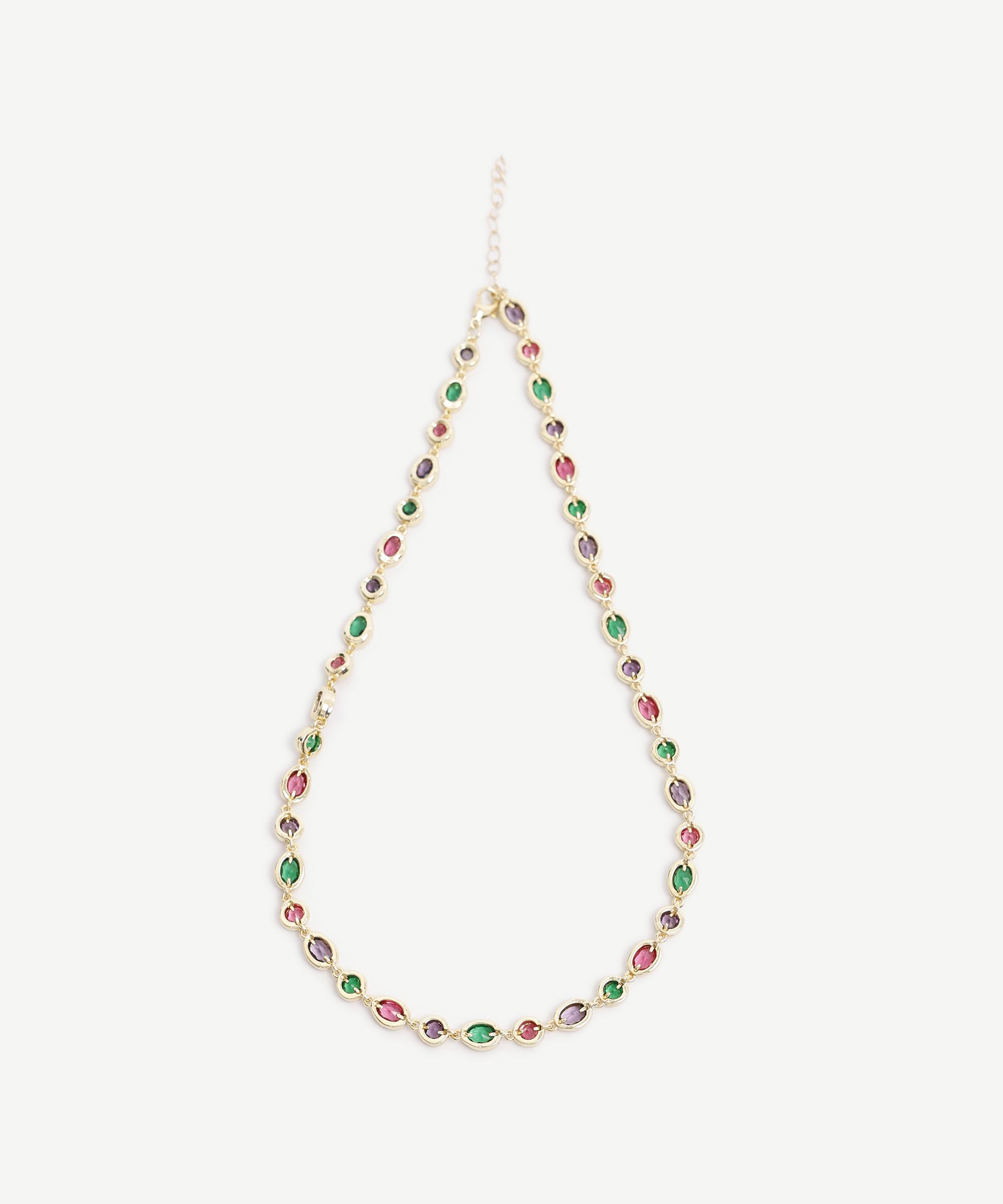  YARGICI Cam Taş Detaylı Kolye