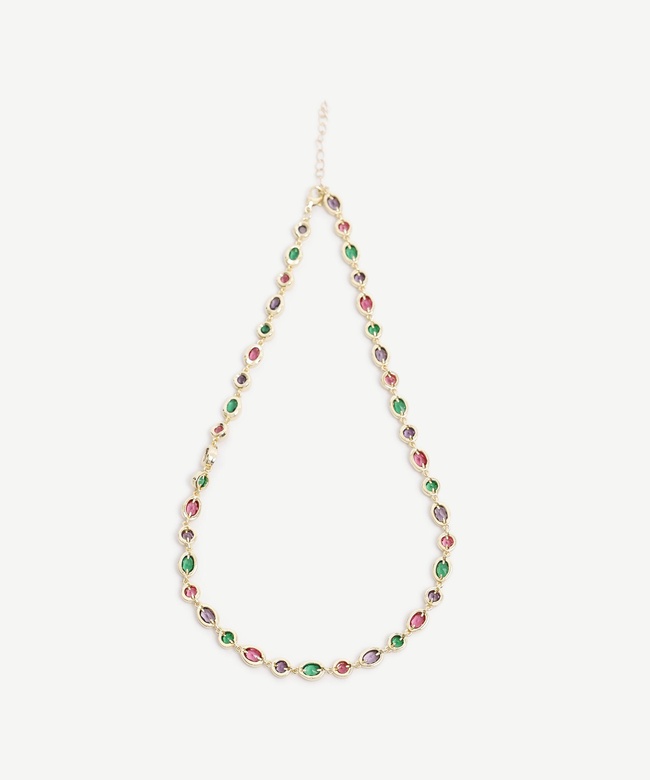  YARGICI Cam Taş Detaylı Kolye