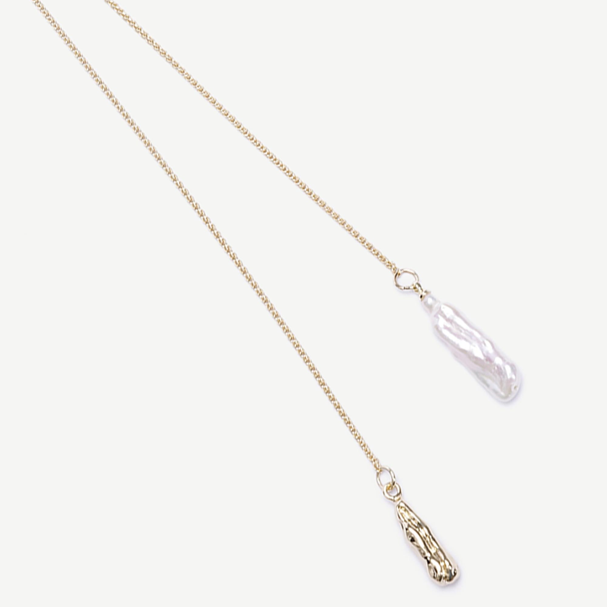 YARGICI İnci Detaylı Uzun Kolye